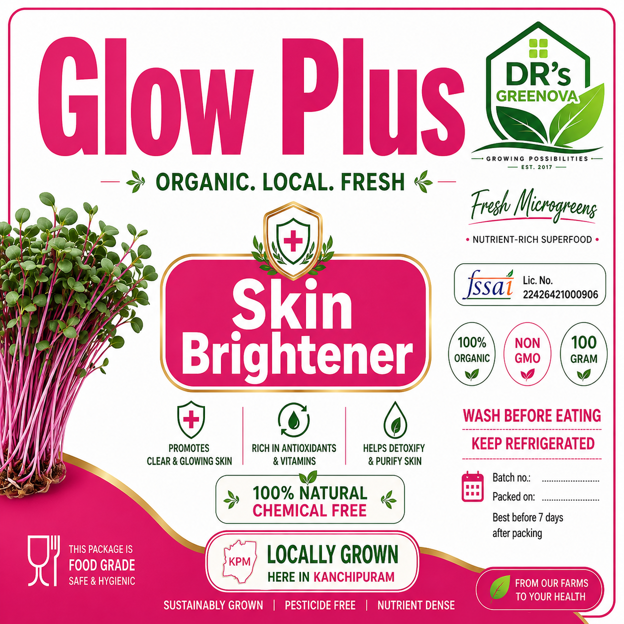 Glow Plus MicroGreens – Skin Brightener Superblend