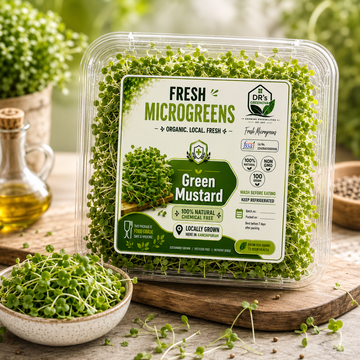 Fresh Green Mustard Microgreens - 100 g