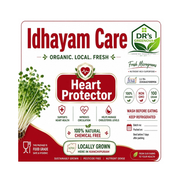 Idhayam Care | Heart Protector Microgreens | Organic Immunity &amp; Heart Health Superfood | Fresh Nutrient-Rich Microgreens | Chemical-Free &amp; Locally Grown