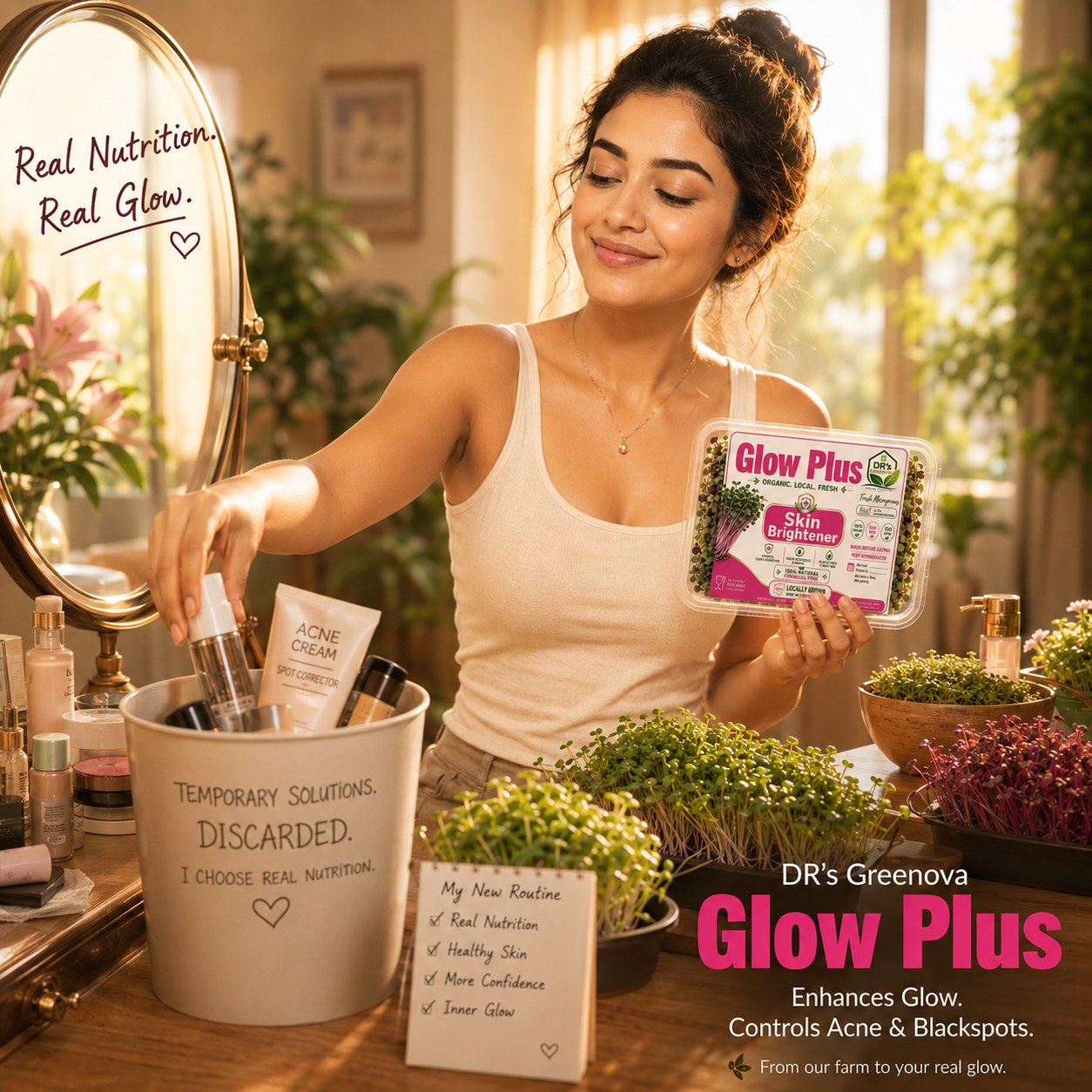 Glow Plus MicroGreens – Skin Brightener Superblend
