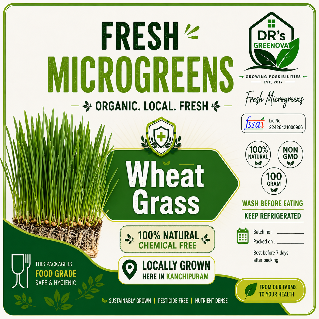 Fresh Wheatgrass - 65 g